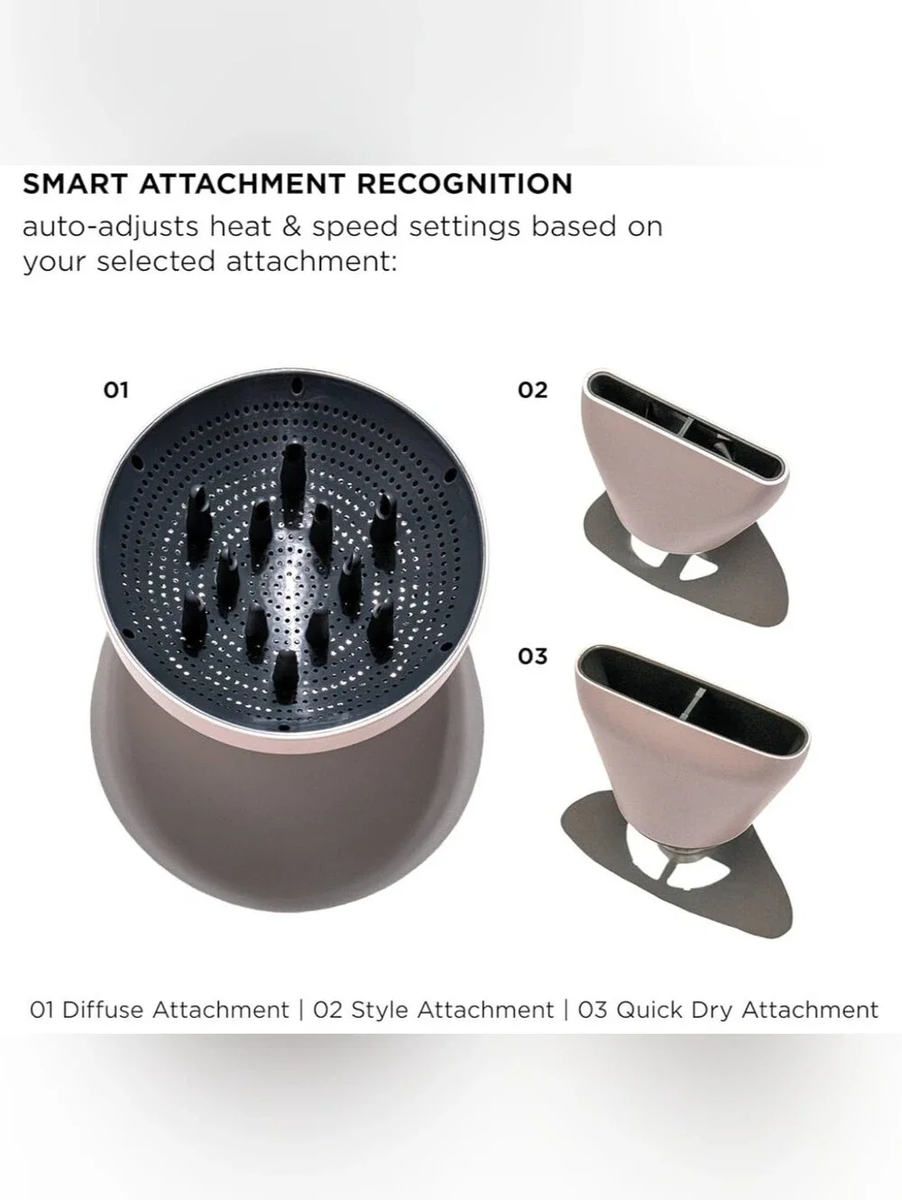 T3 FIRE! NIB! The Aire IQ Intelligent Hair Dryer in Satin Blush. R2S!